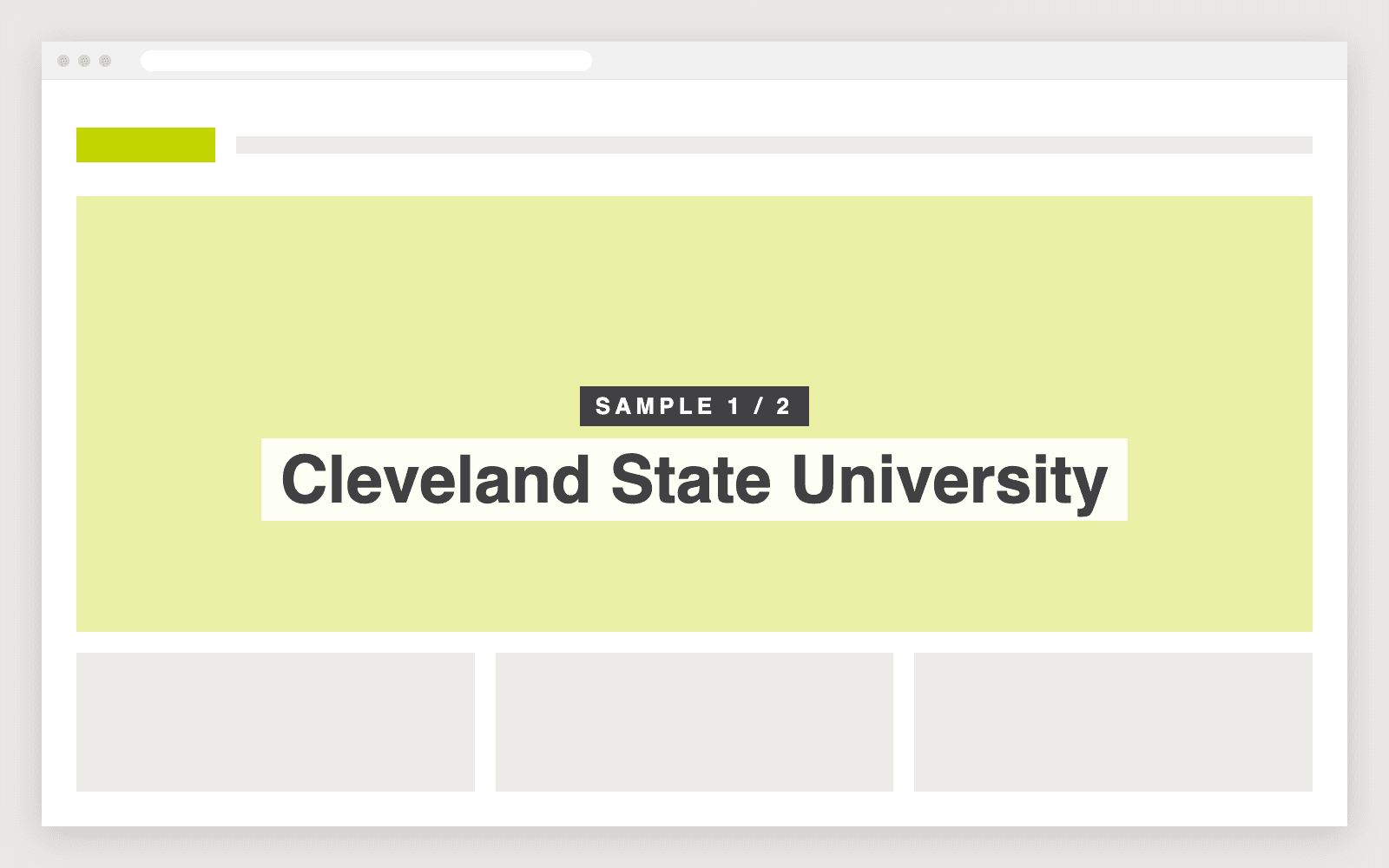 Sample screenshot 1 of Cleveland State University