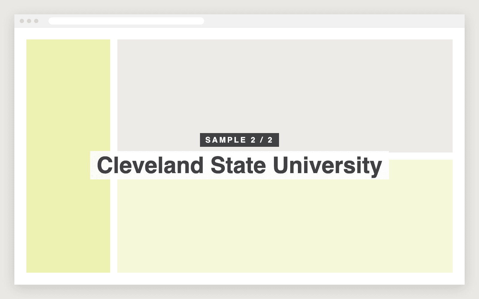 Sample screenshot 2 of Cleveland State University